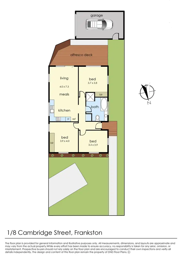 Floorplan of Homely house listing, 1/8 Cambridge Street, Frankston VIC 3199
