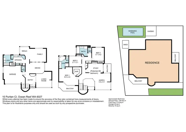 Floorplan of Homely house listing, 10 Puritan Close, Ocean Reef WA 6027