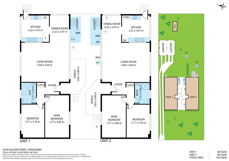 Floorplan of Homely semi-detached listing, 70 Mcalister Street, Oonoonba QLD 4811