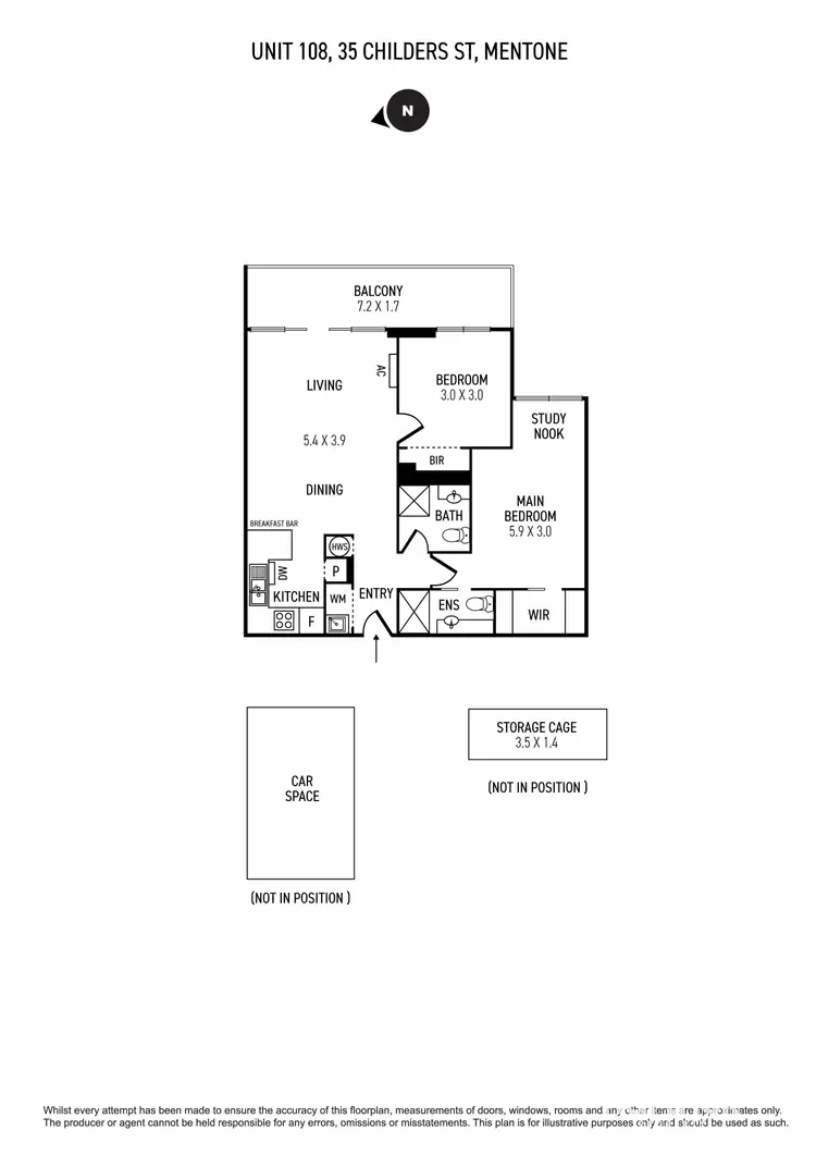 Floorplan of Homely apartment listing, 108/35 Childers Street, Mentone VIC 3194