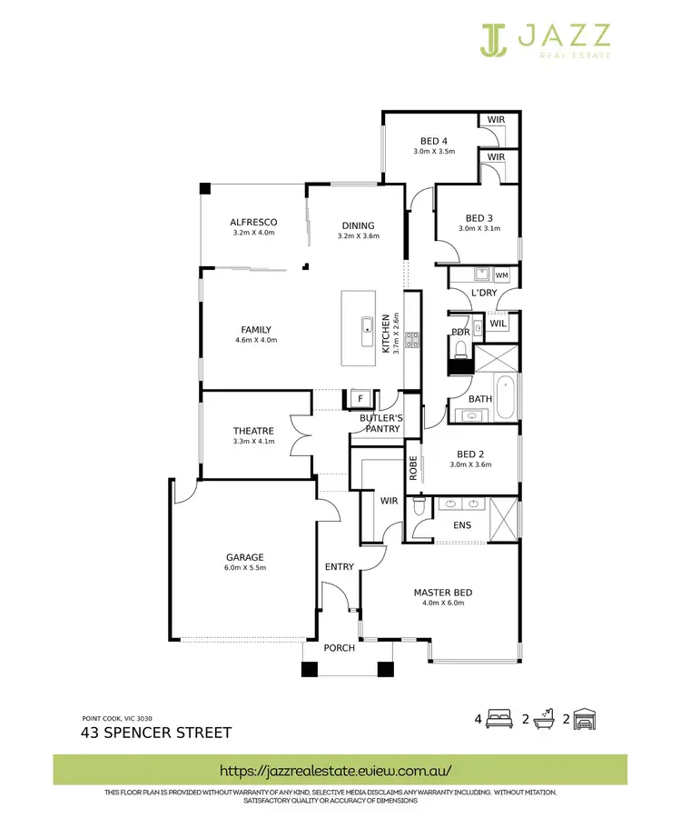 Floorplan of Homely house listing, 43 Spencer Street, Point Cook VIC 3030