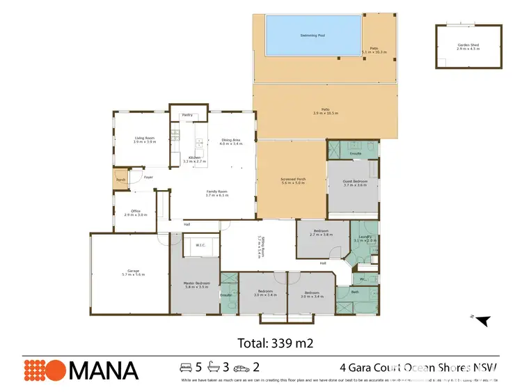 Floorplan of Homely house listing, 4 Gara Court, Ocean Shores NSW 2483