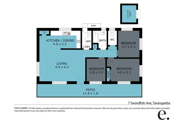Floorplan of Homely house listing, 7 Swordfish Avenue, Taranganba QLD 4703