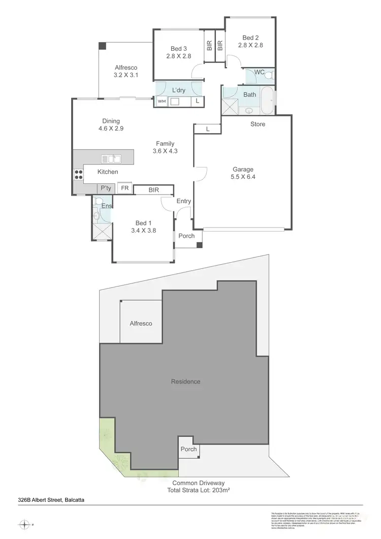 Floorplan of Homely unit listing, 326B Albert Street, Balcatta WA 6021
