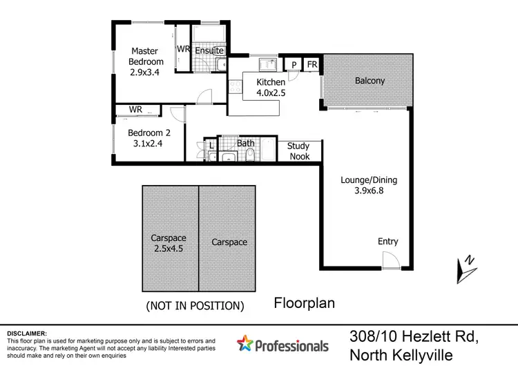 Floorplan of Homely apartment listing, 308/10 Hezlett Road, North Kellyville NSW 2155