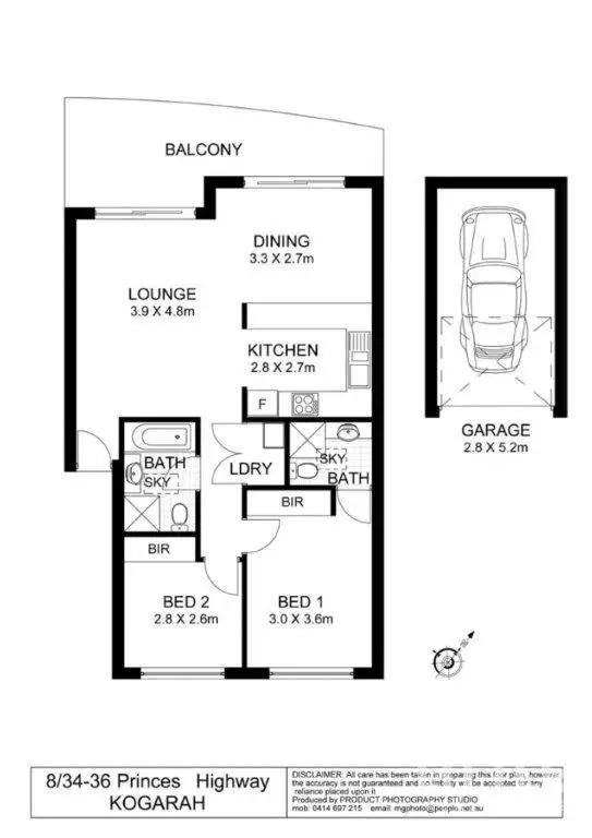 Floorplan of Homely apartment listing, 8/34-36 Princes Highway, Kogarah NSW 2217