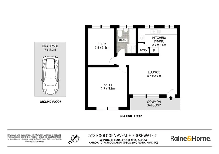 Floorplan of Homely apartment listing, 2/28 Kooloora Avenue, Freshwater NSW 2096