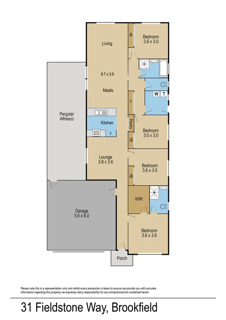 Floorplan of Homely house listing, 31 Fieldstone Way, Brookfield VIC 3338