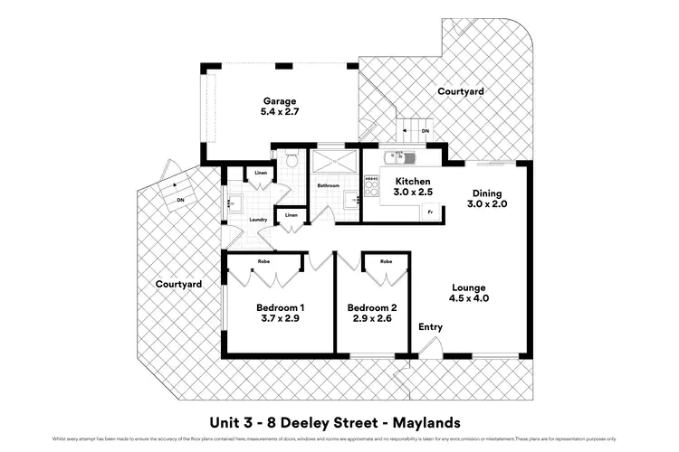 Floorplan of Homely villa listing, 3/8 Deeley Street, Maylands WA 6051