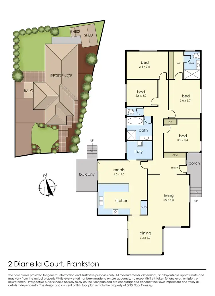Floorplan of Homely house listing, 2 Dianella Court, Frankston VIC 3199