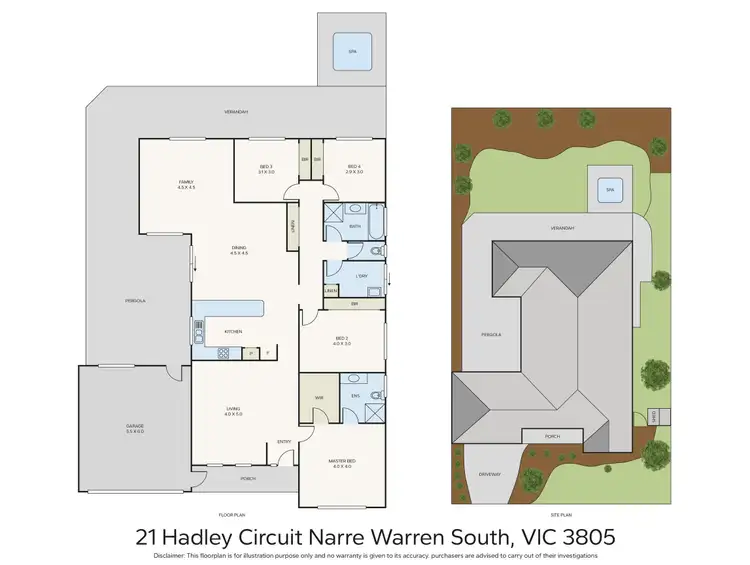 Floorplan of Homely house listing, 21 Hadley Circuit, Narre Warren South VIC 3805