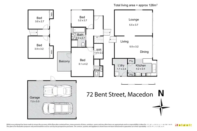 Floorplan of Homely house listing, 72 Bent Street, Macedon VIC 3440
