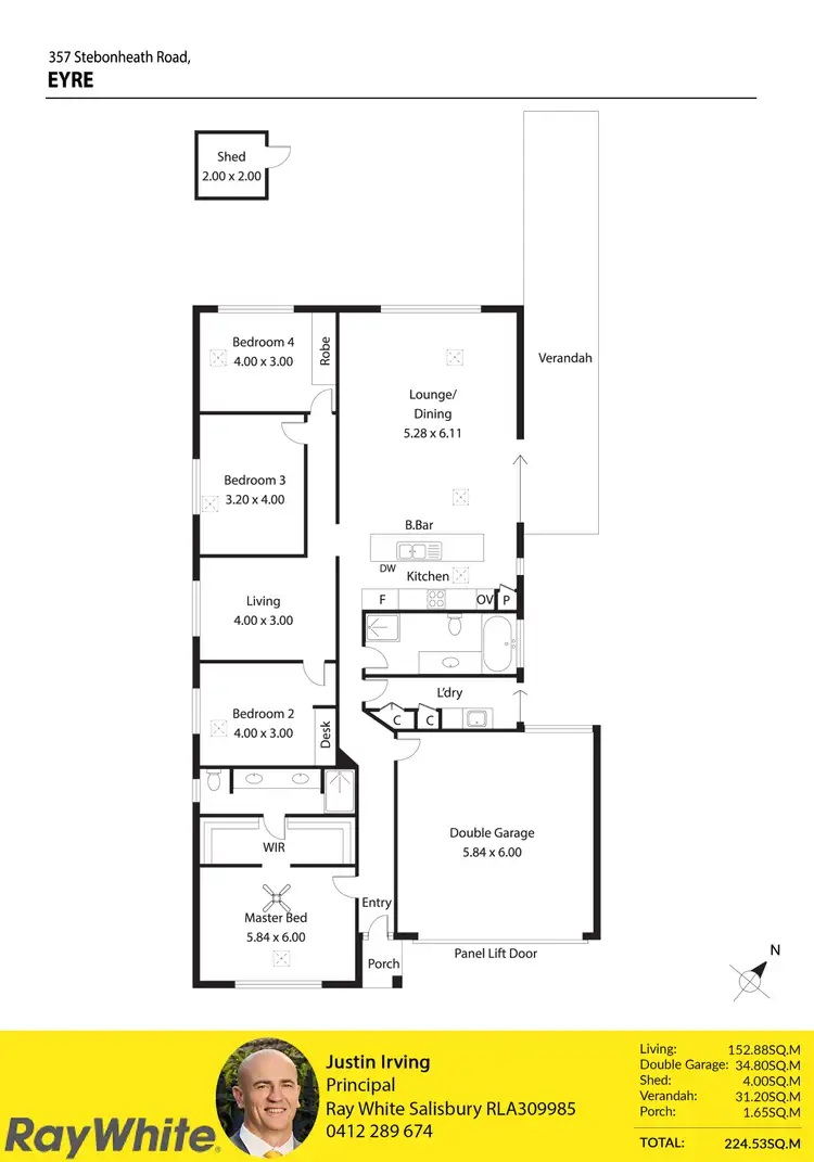 Floorplan of Homely house listing, 357 Stebonheath Road, Eyre SA 5121