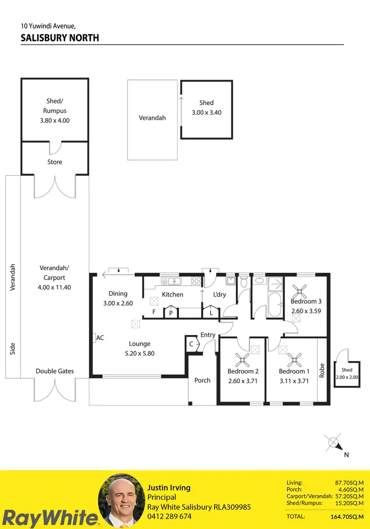 Floorplan of Homely house listing, 10 Yuwindi Avenue, Salisbury North SA 5108
