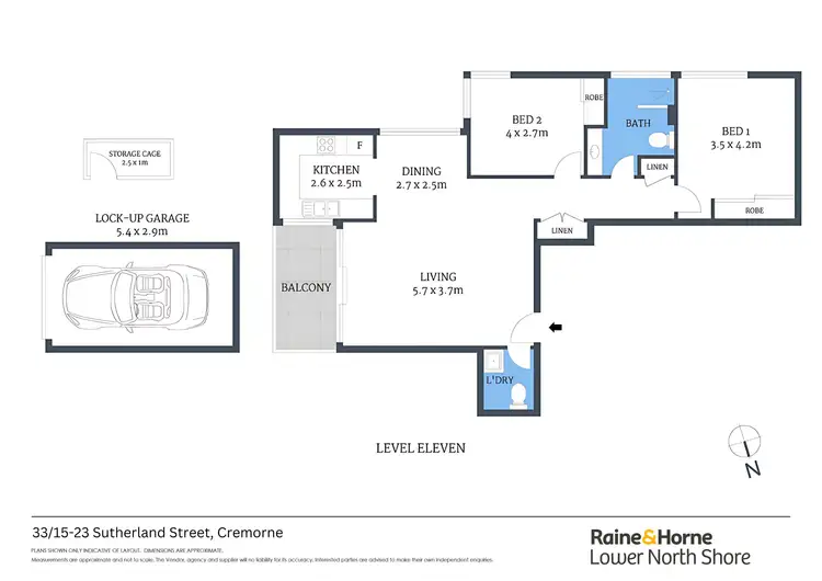 Floorplan of Homely apartment listing, 33/15-23 Sutherland Street, Cremorne NSW 2090