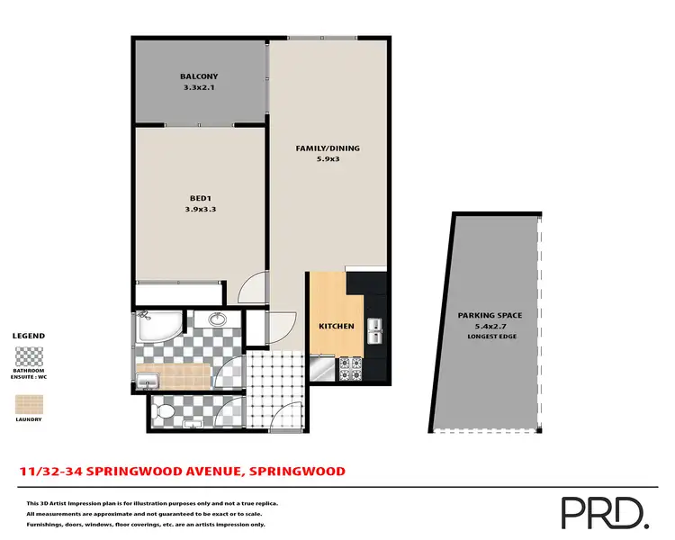 Floorplan of Homely apartment listing, 11/32-34 Springwood Avenue, Springwood NSW 2777