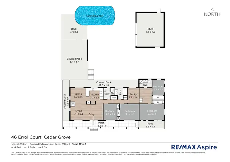 Floorplan of Homely house listing, 46 Errol Court, Cedar Grove QLD 4285