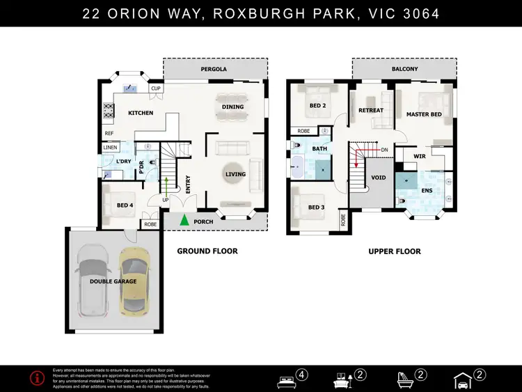 Floorplan of Homely house listing, 22 Orion Way, Roxburgh Park VIC 3064