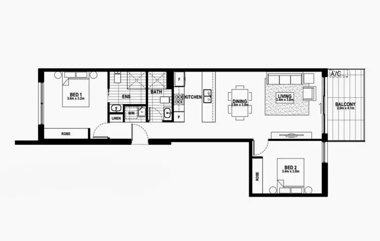 Floorplan of Homely apartment listing, 60/225 Robin Boyd Crescent, Taylor ACT 2913