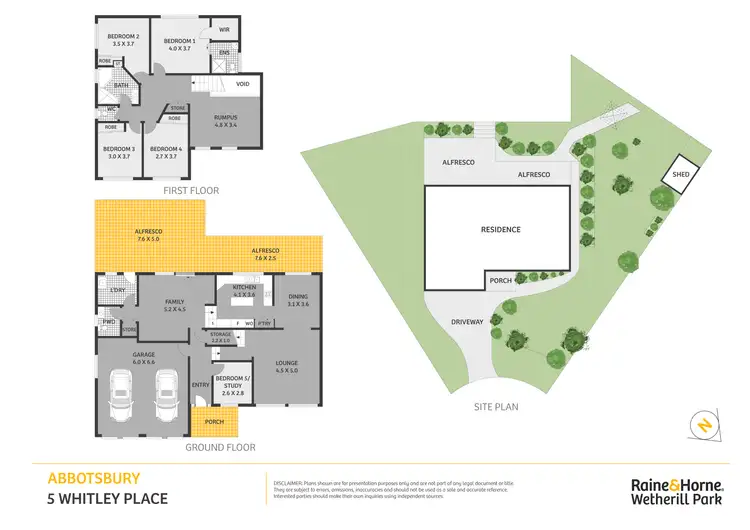 Floorplan of Homely house listing, 5 Whitley Place, Abbotsbury NSW 2176