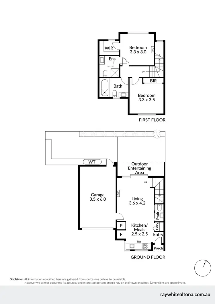 Floorplan of Homely townhouse listing, 3/39 Conifer Avenue, Brooklyn VIC 3012
