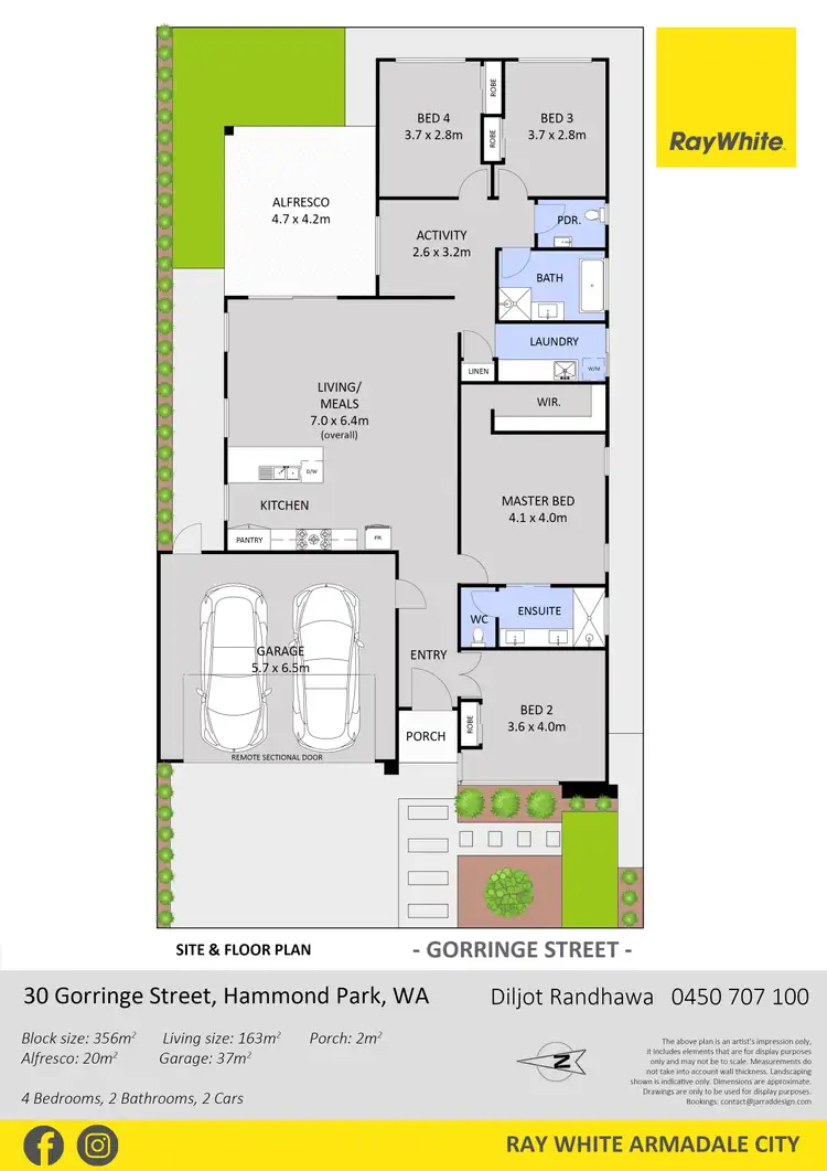 Floorplan of Homely house listing, 30 Gorringe Street, Hammond Park WA 6164