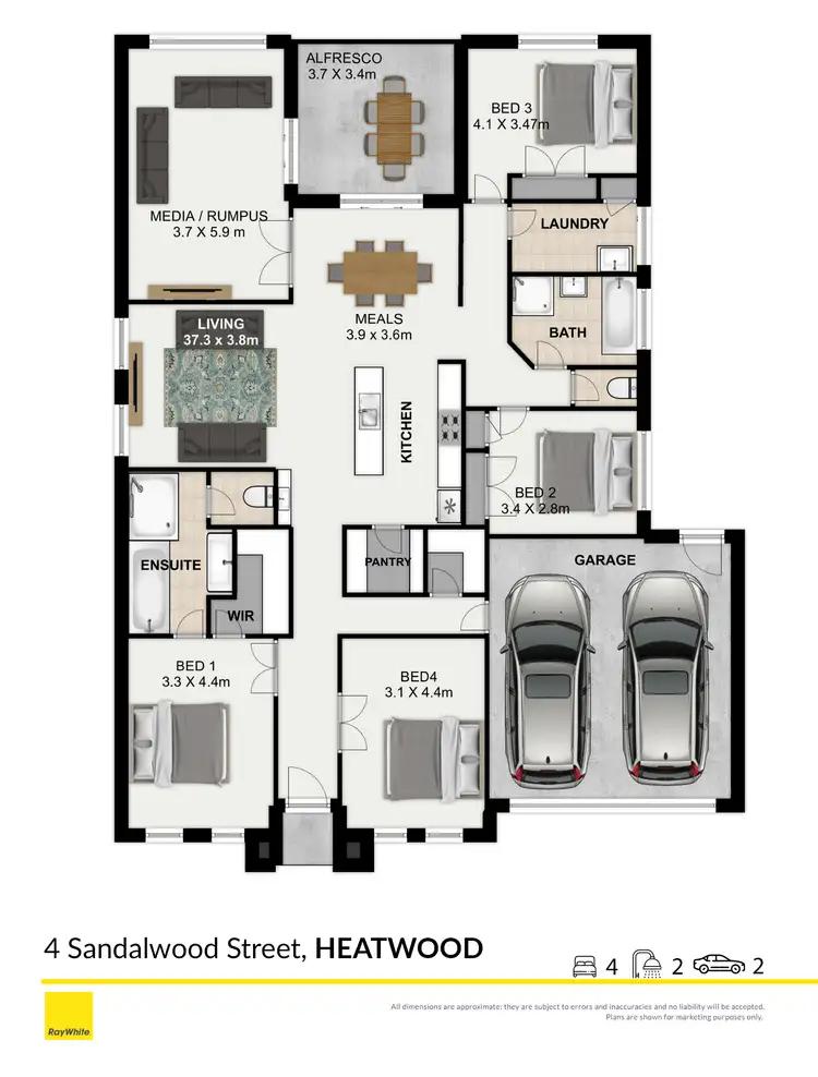 Floorplan of Homely house listing, 5 Sandalwood Street, Heathwood QLD 4110