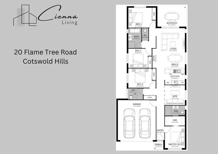 Floorplan of Homely house listing, 20 Flame Tree Road, Cotswold Hills QLD 4350