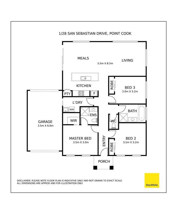 Floorplan of Homely house listing, 1/28 San Sebastian Drive, Point Cook VIC 3030