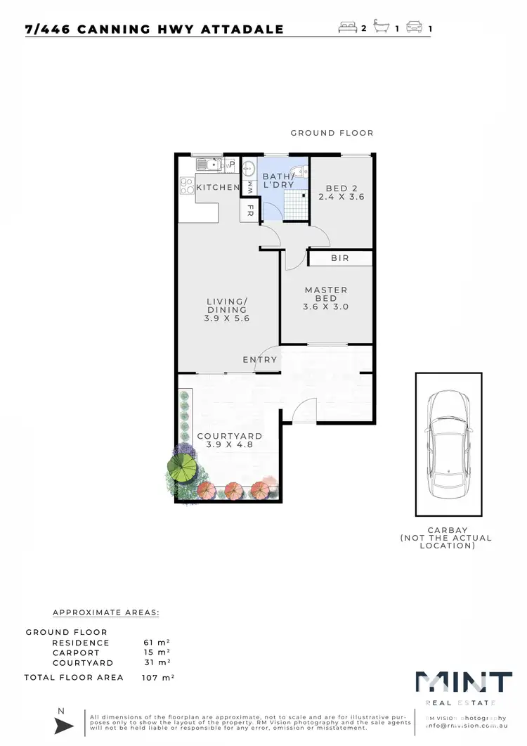 Floorplan of Homely apartment listing, 7/446 Canning Highway, Attadale WA 6156