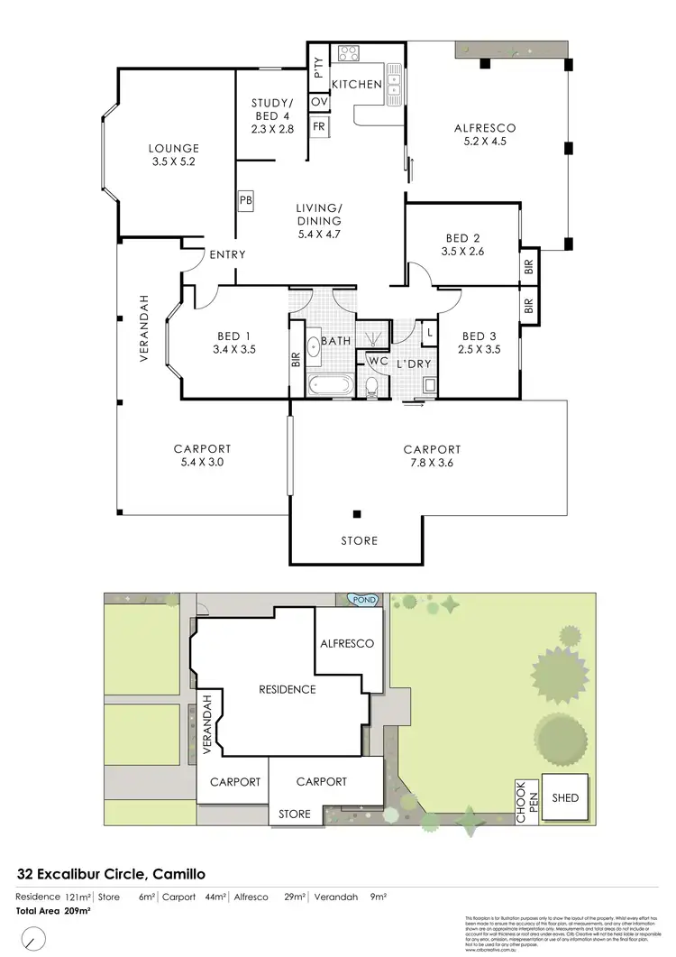 Floorplan of Homely house listing, 32 Excalibur Circle, Camillo WA 6111