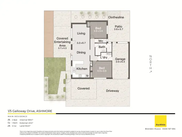 Floorplan of Homely apartment listing, 1/5 Galloway Drive, Ashmore QLD 4214