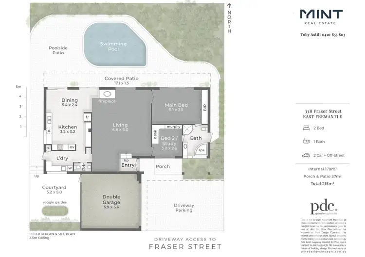 Floorplan of Homely house listing, 33B Fraser Street, East Fremantle WA 6158