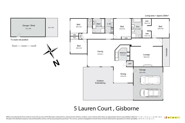 Floorplan of Homely house listing, 5 Lauren Court, Gisborne VIC 3437