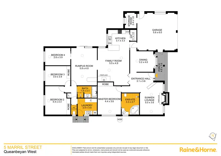 Floorplan of Homely house listing, 5 Marril Street, Queanbeyan NSW 2620