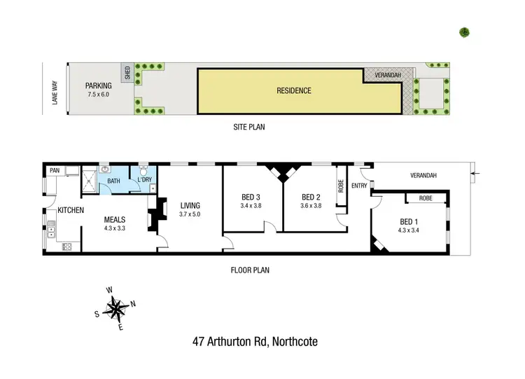 Floorplan of Homely house listing, 47 Arthurton Road, Northcote VIC 3070