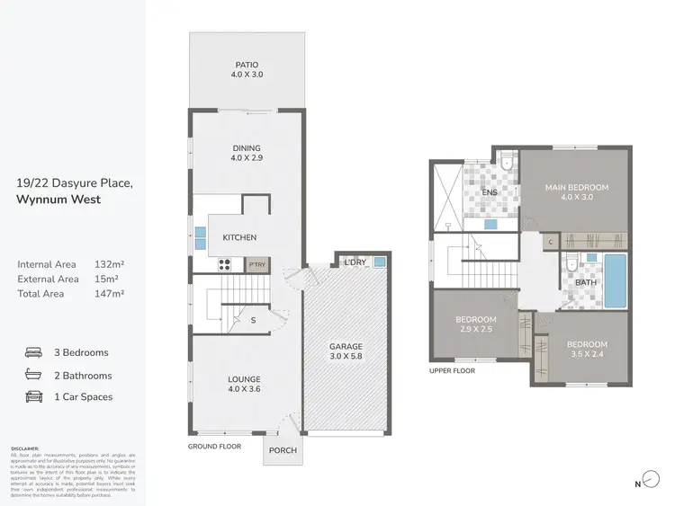 Floorplan of Homely townhouse listing, 19/22 Dasyure Place, Wynnum West QLD 4178
