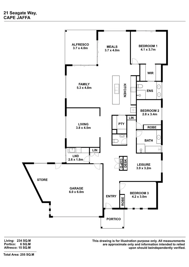 Floorplan of Homely house listing, 21 Seagate Way, Cape Jaffa SA 5275