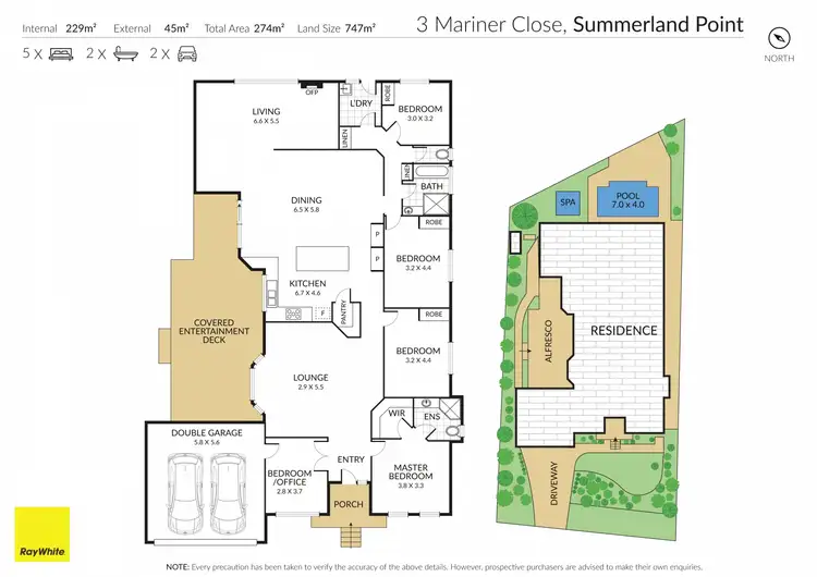 Floorplan of Homely house listing, 3 Mariner Close, Summerland Point NSW 2259