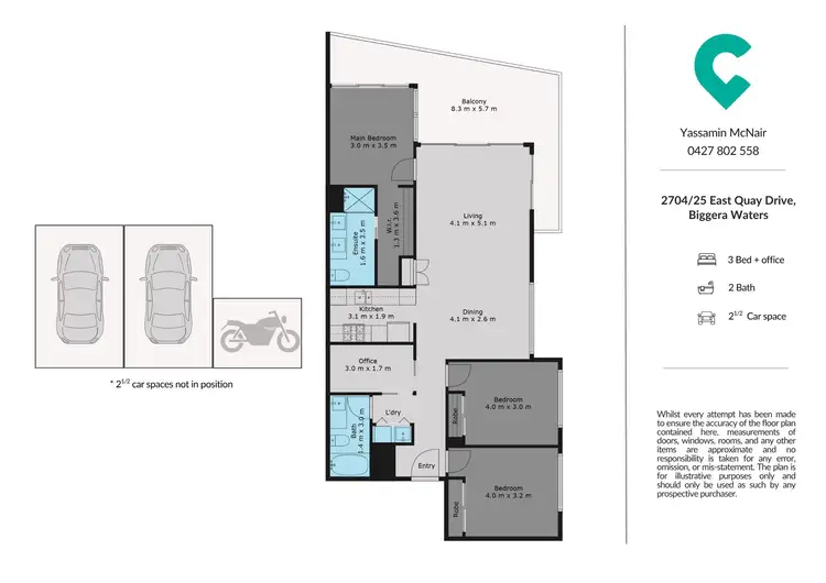 Floorplan of Homely apartment listing, 2704/25-31 East Quay Drive, Biggera Waters QLD 4216