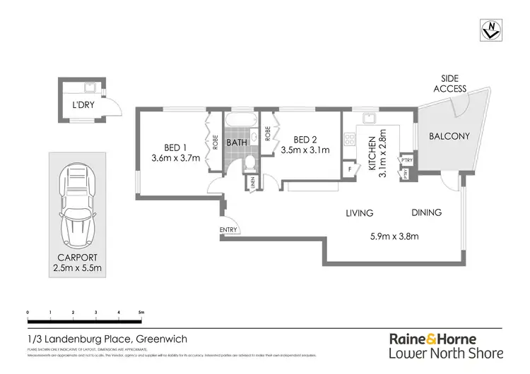 Floorplan of Homely apartment listing, 1/3 Landenburg Place, Greenwich NSW 2065
