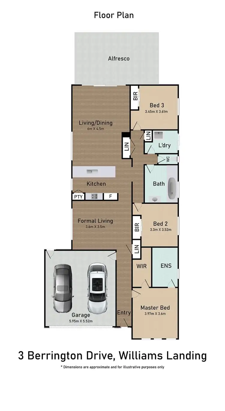 Floorplan of Homely house listing, 3 Berington Drive, Williams Landing VIC 3027