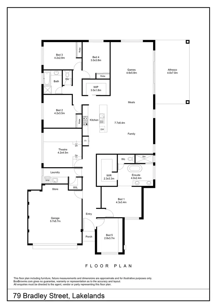 Floorplan of Homely house listing, 79 Bradley Street, Lakelands WA 6180