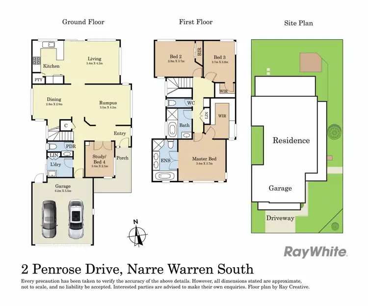 Floorplan of Homely townhouse listing, 2 Penrose Drive, Narre Warren South VIC 3805