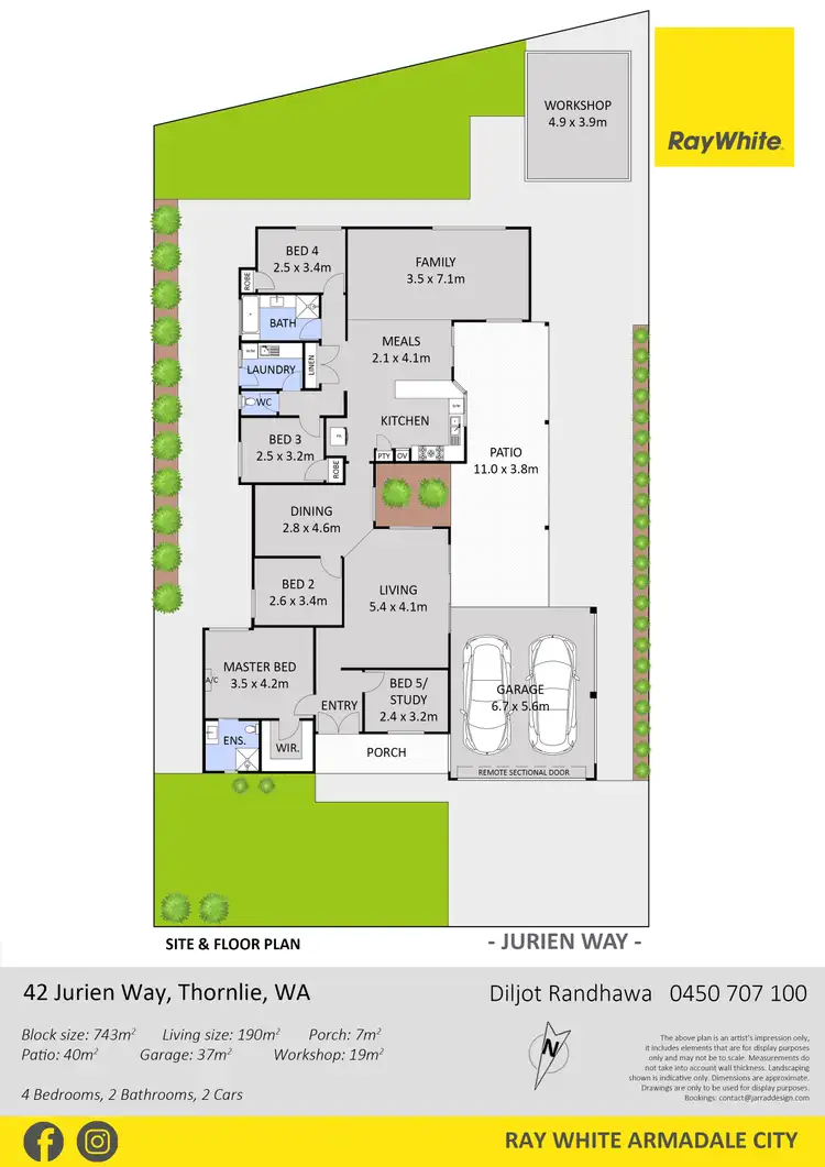 Floorplan of Homely house listing, 42 Jurien Way, Thornlie WA 6108