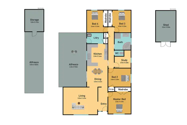 Floorplan of Homely house listing, 4 Fay Street, Melton VIC 3337