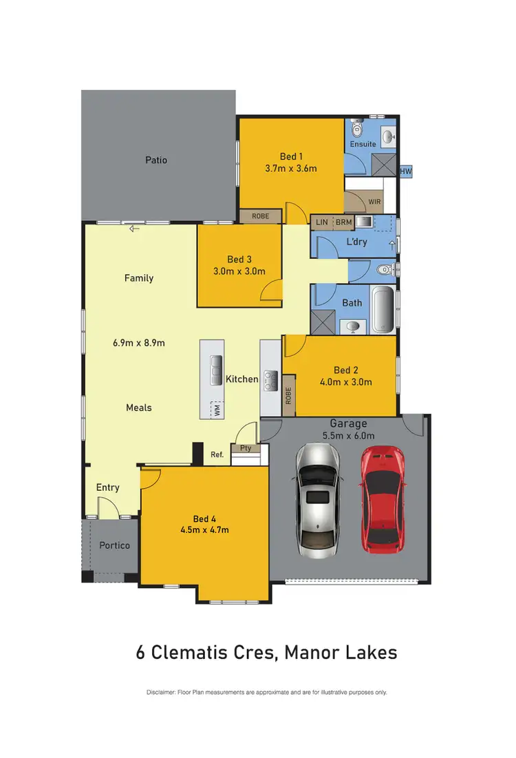 Floorplan of Homely house listing, 6 Clematis Crescent, Manor Lakes VIC 3024