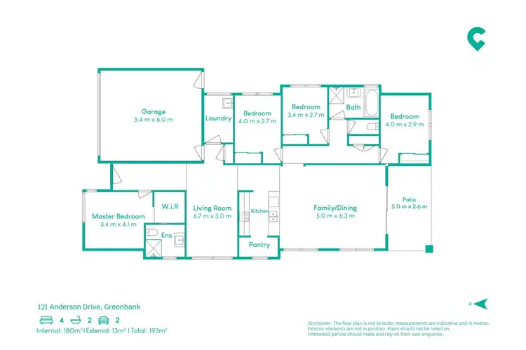 Floorplan of Homely house listing, 121 Anderson Drive, Greenbank QLD 4124