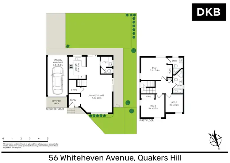 Floorplan of Homely semi-detached listing, 56 Whitehaven Avenue, Quakers Hill NSW 2763