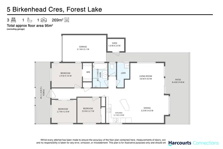 Floorplan of Homely house listing, 5 Birkenhead Crescent, Forest Lake QLD 4078